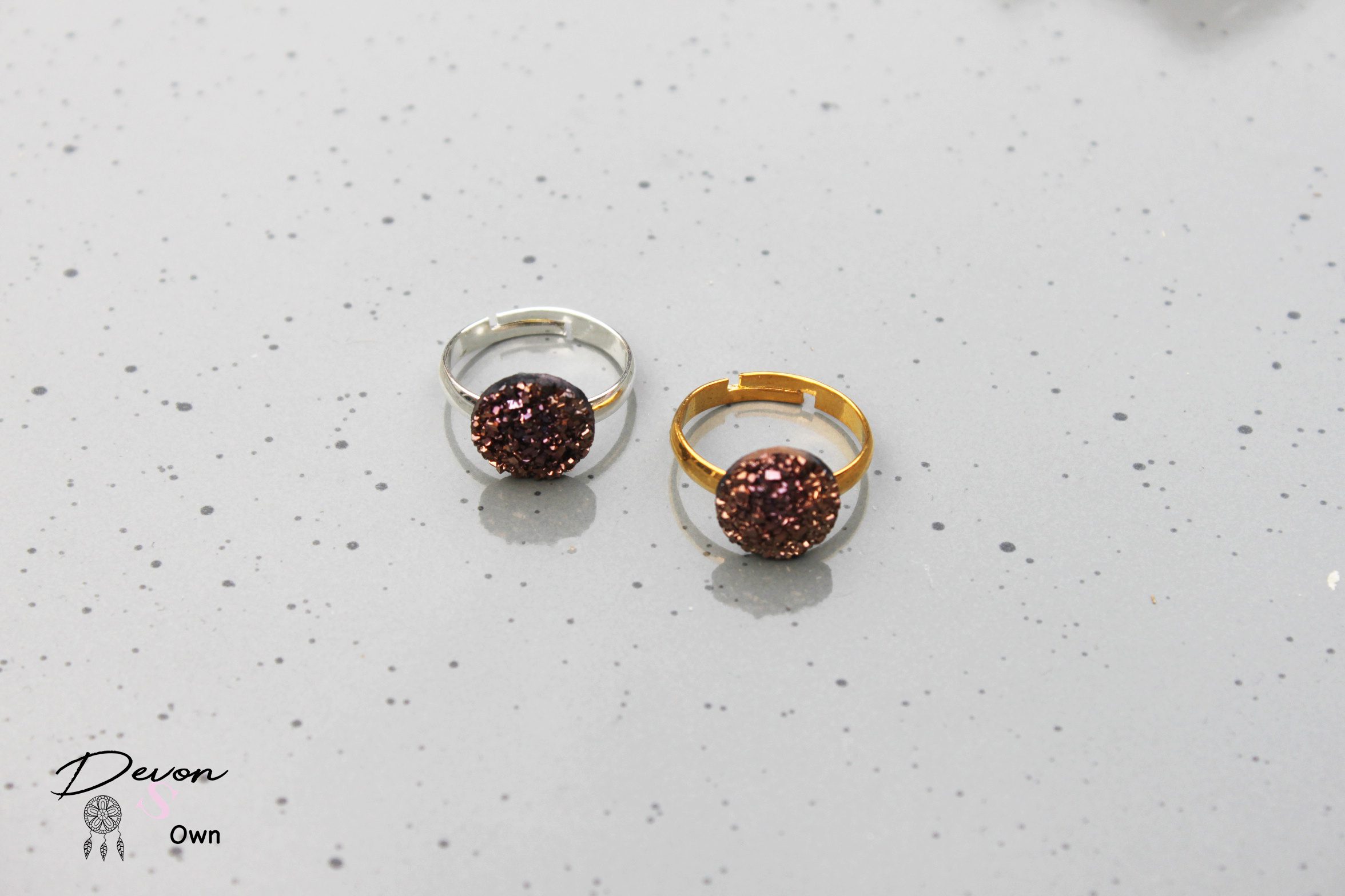 Glitter ring bruin — Devon's Own